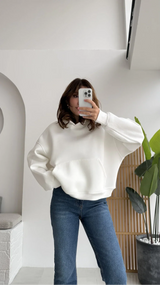 Hoodie Oversize 100% Coton blanc