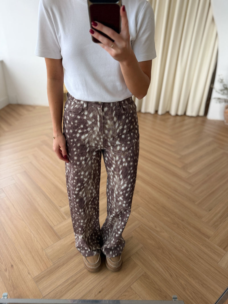 Jean à motif faon
