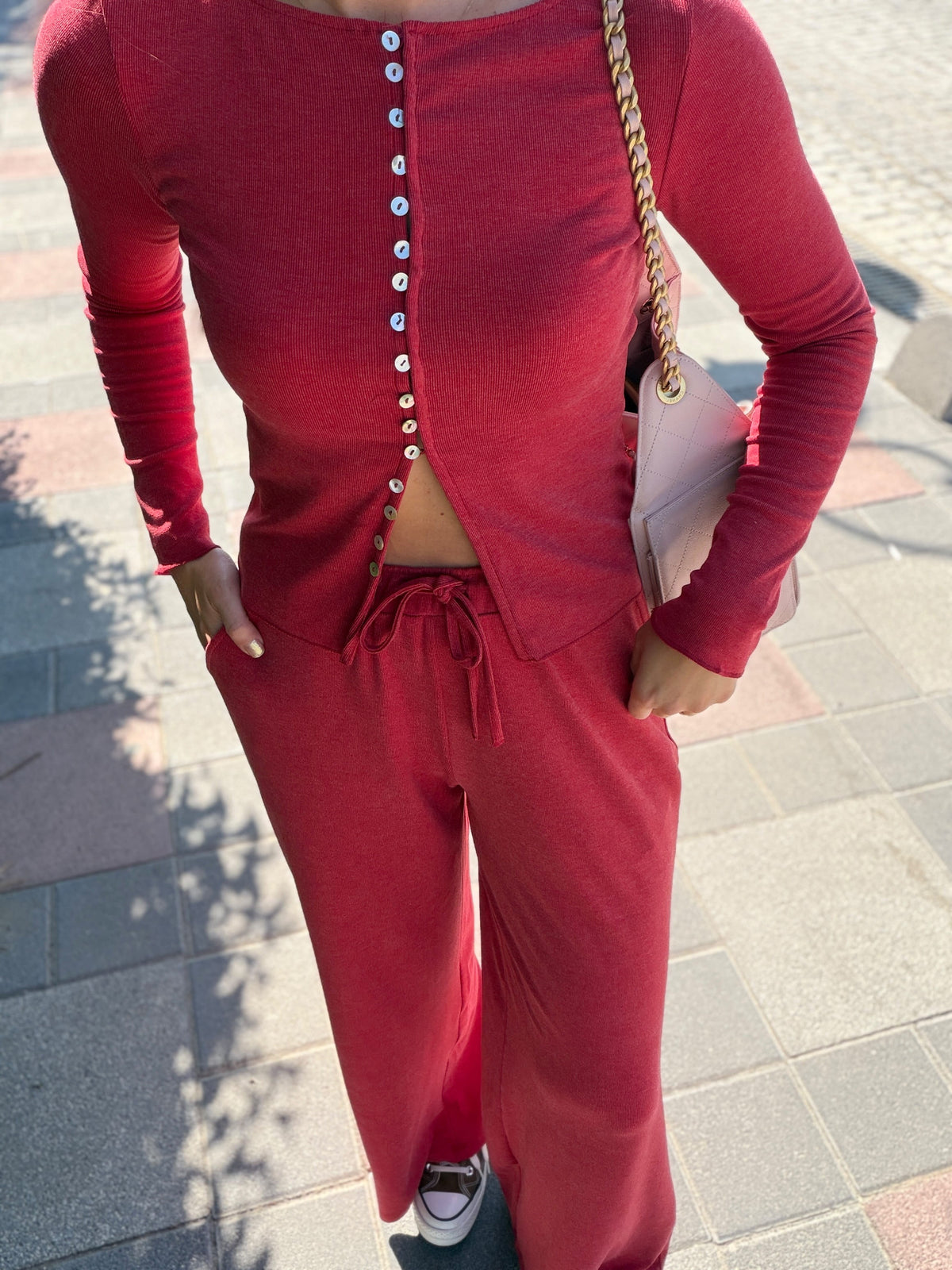 Pantalon en maille Lisa à cordon