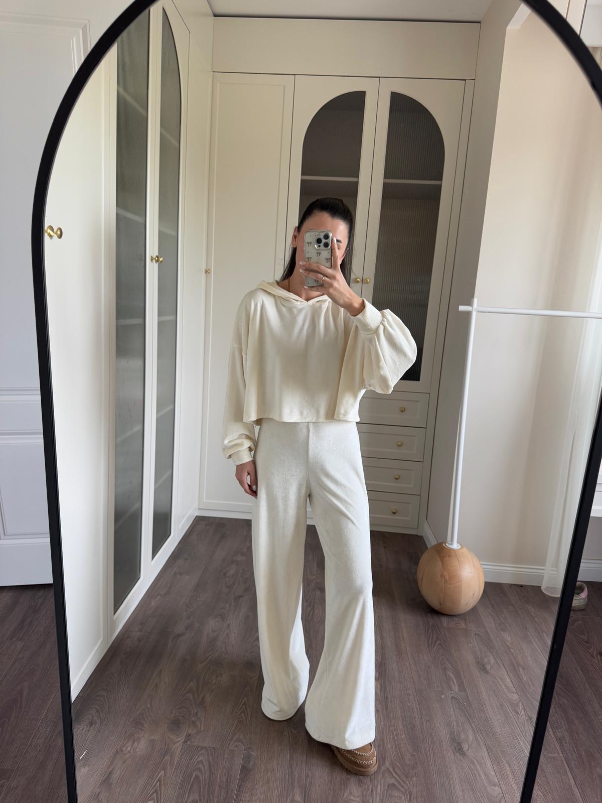 Pantalon en velours taille élastique
