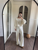 Pantalon en velours taille élastique