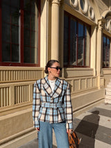 Veste à carreaux doublée