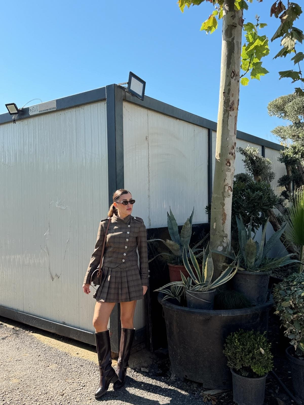 Jupe plissée Carol à carreaux