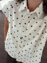 Gilet en toile à pois
