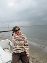 Pull polaire peluche à motifs