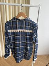 Chemise à manches en guipure
