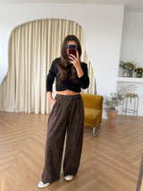 Pantalon léopard ceinturé