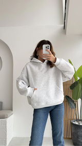 Hoodie Oversize 100% Coton gris