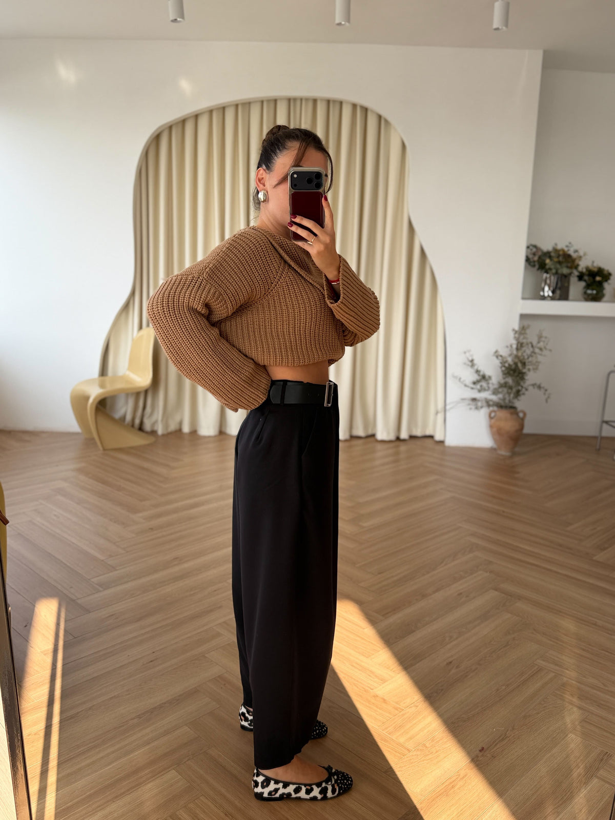 Pantalon à pinces ceinture latérale