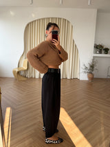 Pantalon à pinces ceinture latérale