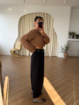 Pantalon à pinces ceinture latérale
