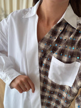 Chemise à carreaux à sequins