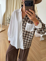 Chemise à carreaux à sequins