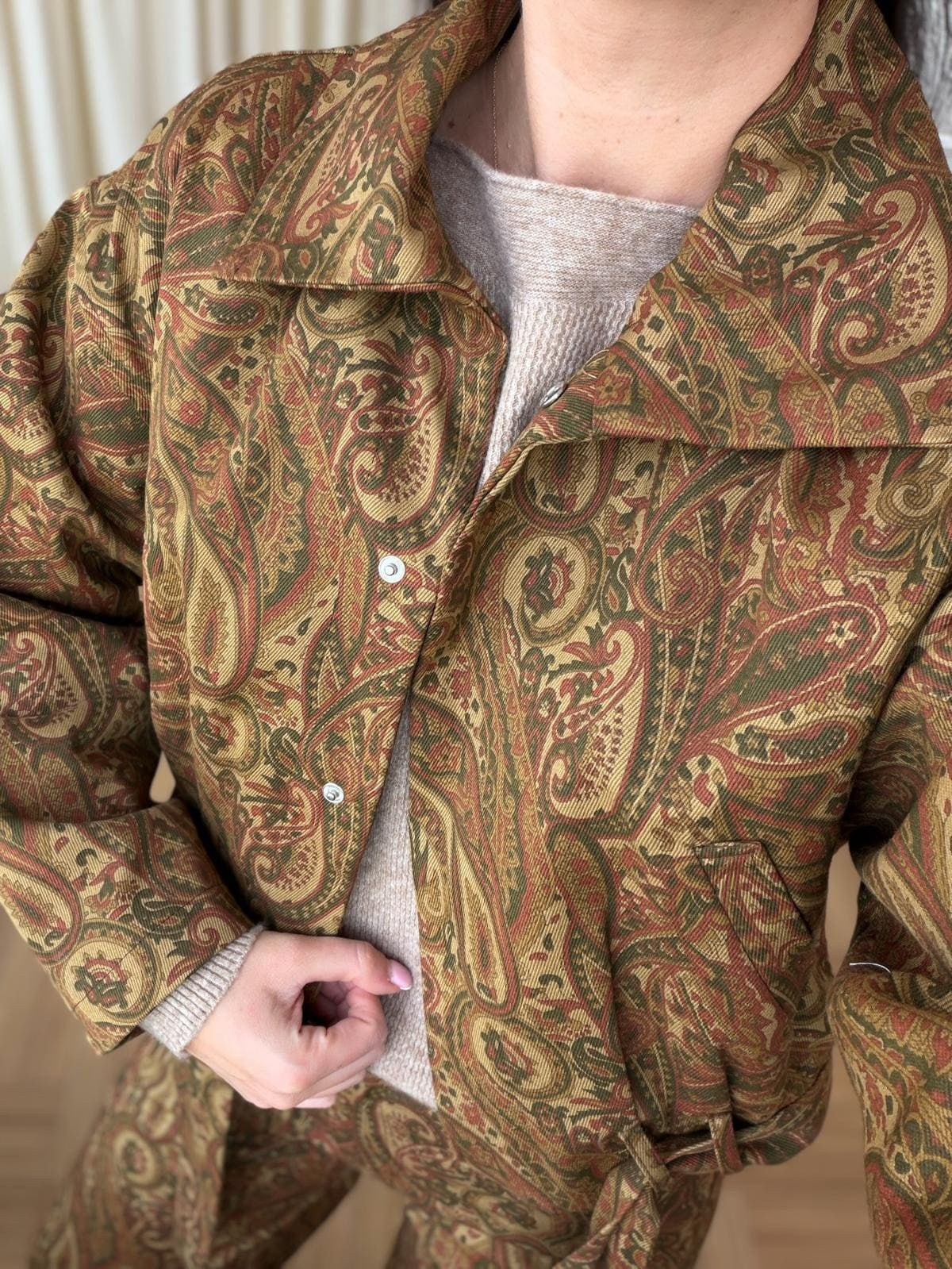 Veste à motif cachemire