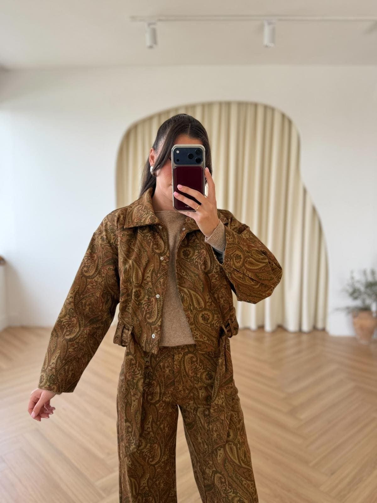Veste à motif cachemire