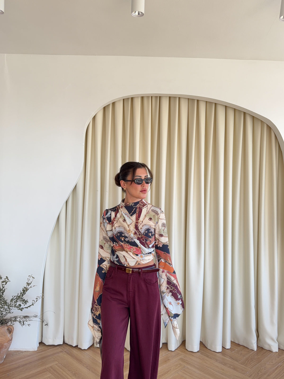 Blouse à motif cachemire