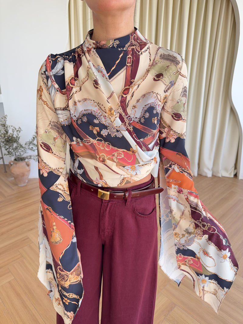 Blouse à motif cachemire