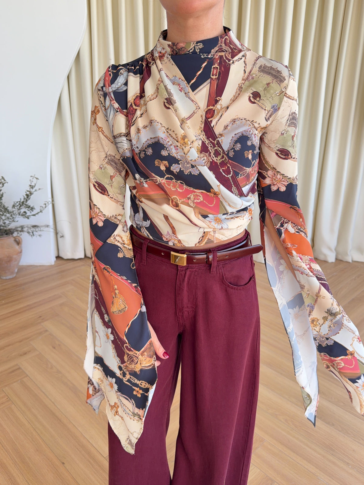 Blouse à motif cachemire