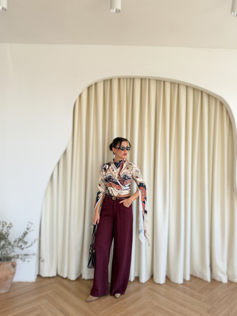 Blouse à motif cachemire