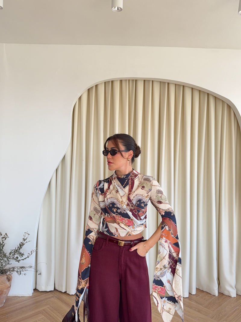 Blouse à motif cachemire