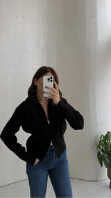 Cardigan Scarlett à double zip