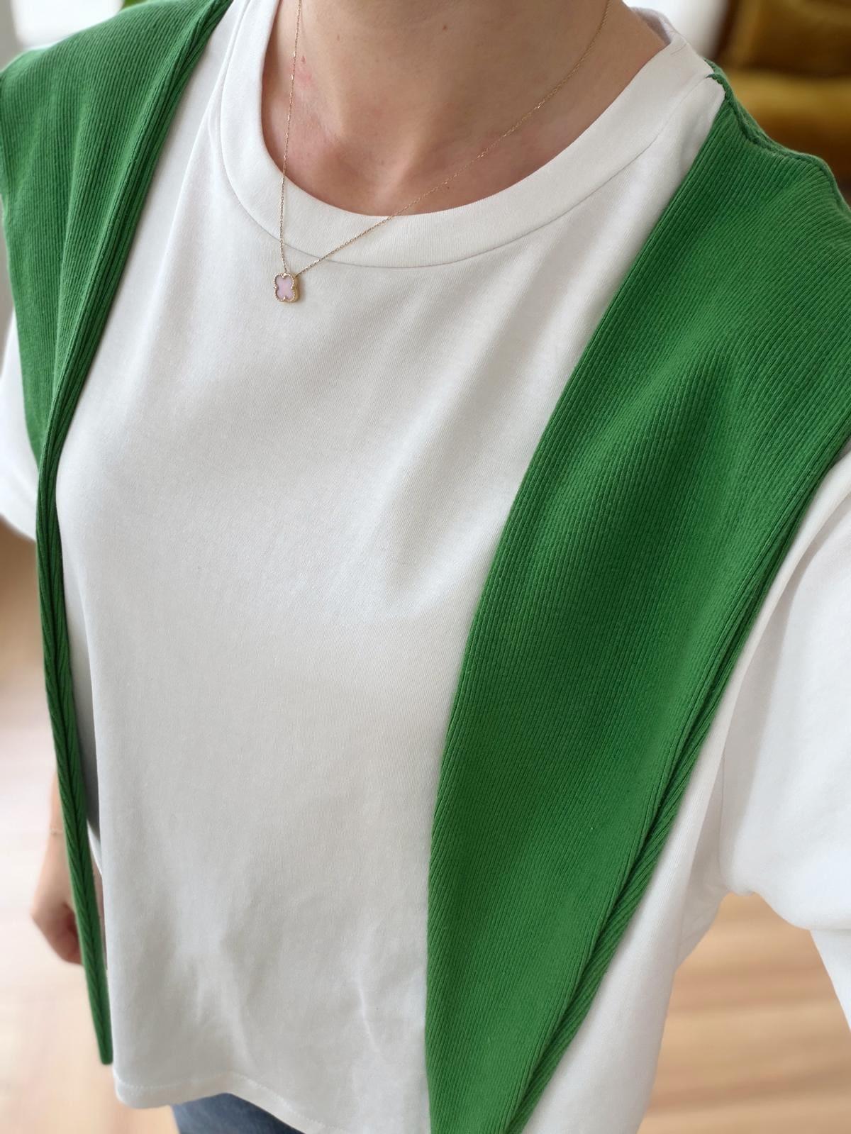 T-shirt à détail foulard